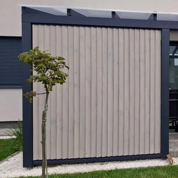 Árnyékoló oldalfal-fogadó elem-pár-függőleges lamellákhoz