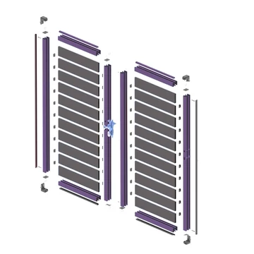 Alumínium Szárnyaskapu Antracit Lapraszerelt