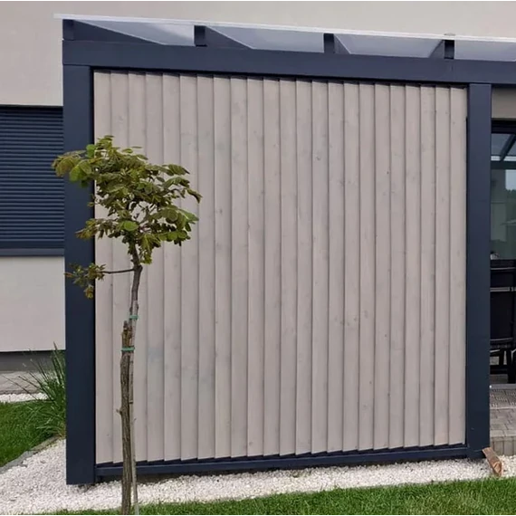 Árnyékoló oldalfal-fogadó elem-pár-függőleges lamellákhoz