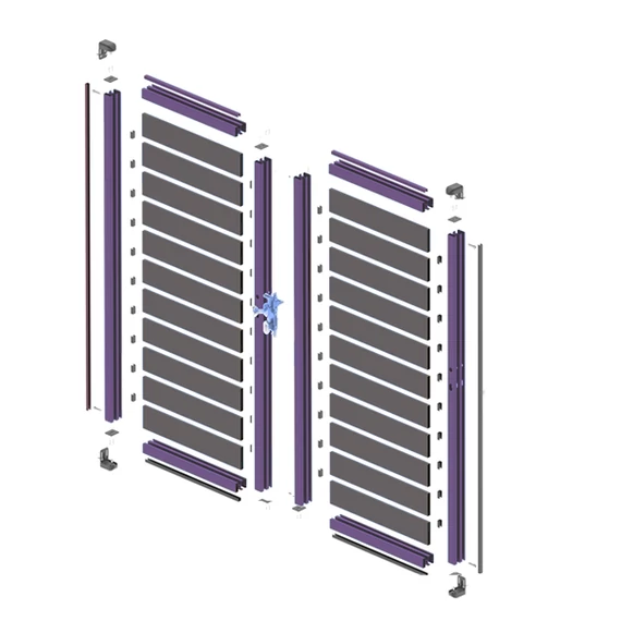 Alumínium Szárnyaskapu Antracit Lapraszerelt