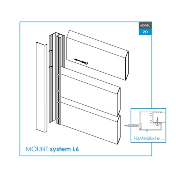 Rejtett csavarozású adapter, kapukhoz 120cm-es 40x45mm